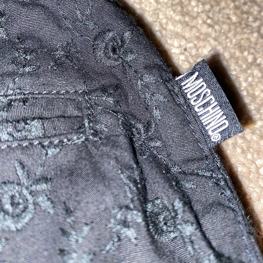 Moschino Black Pattern Casual Pants - Picture 4 of 8